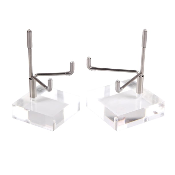 Estante de soporte de exhibición de acrílico duradero de 2 piezas para de cristal