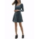 thumbnail image 2 of INSPIRE CHIC Vestidos de fiesta para mujeres con estampado de estrellas, escote cuadrado, vestido de prom vintage mini de terciopelo, M gris, 2 of 8