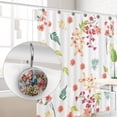 thumbnail image 4 of Vintage Butterfly Flowers Shower Curtain Hooks Round Crystal Glass, Set of 12 Shower Curtain Rings - Shower Hooks for Curtain Shower Rings, 4 of 4