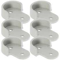 Amosfun 30pcs Closet Pole Sockets Plastic Simple Shaped Support Grey