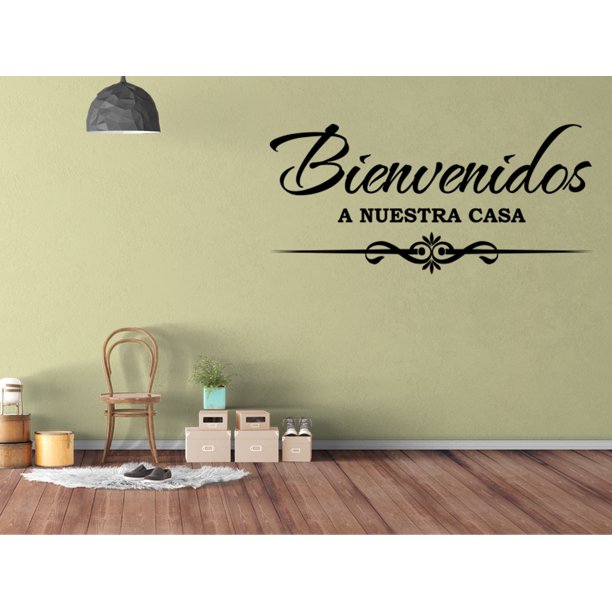 Vinilo Decorativo Para Pared Bienvenidos A Nuestra Casa Wall