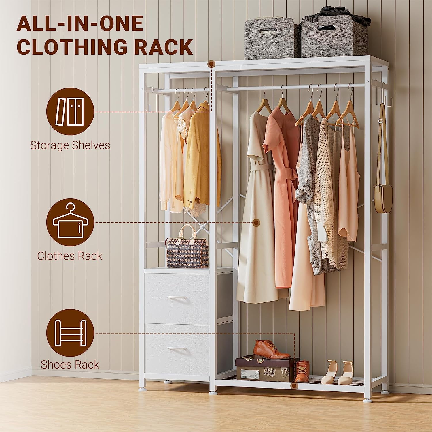 Pottery Barn - New York Closet Clothes Rack  Clothing rack bedroom,  Clothing rack, Best closet organization