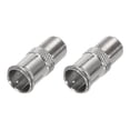thumbnail image 1 of Conector coaxial rápido, acoplador coaxial F macho a F hembra, adaptador a presión de 75 Ohm impermeable para TV, cable coaxial 2 piezas, 1 of 6