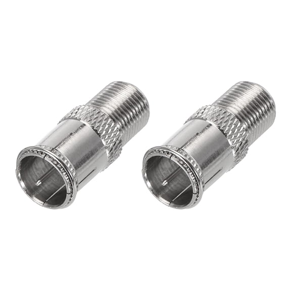 Quick Coaxial Connector Coax Coupler F Male to F Female Push on Adapter 75 Ohm Waterproof TV, Coaxial Cable 2pcs