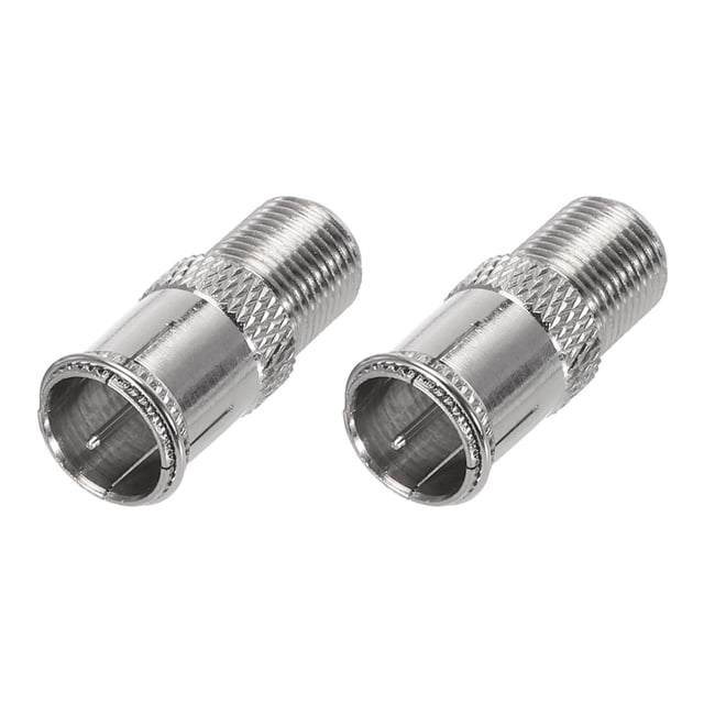 Conector coaxial rápido, acoplador coaxial F macho a F hembra, adaptador a presión de 75 Ohm impermeable para TV, cable coaxial 2 piezas