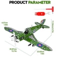 thumbnail image 3 of Metal Model Airplane Building Toys -DIY Building STEM Projects Toys for Kids Boys Girls,Assembly Jet Kits for Kids,Assembly Science Kit Model Plane Birthday Gift Toys for Kids 8-12 Years, 3 of 9