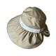 thumbnail image 3 of Sombrero para el sol para mujer, ligero, informal, para exteriores, playa, vacaciones, camping Caqui, 3 of 9