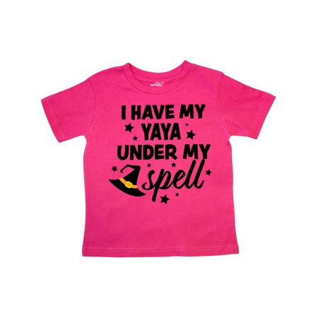 

Inktastic I Have My Yaya Under My Spell with Cute Witch Hat Gift Toddler Boy or Toddler Girl T-Shirt