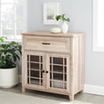 thumbnail image 2 of Armoire d'Accent en Verre Double Porte en Chêne Blanc, 2 of 6