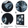 thumbnail image 3 of Designart Blue And White Philodendron Leaf II Canvas Wall Art, 3 of 5