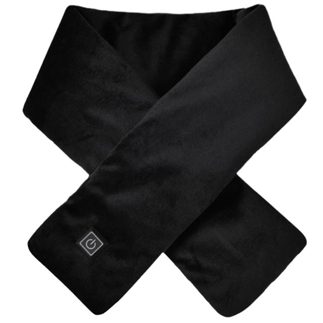 Bufanda con Calefacción eléctrica WDOplteas Almohadilla térmica para El cuello Suave Invierno negro