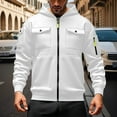 thumbnail image 3 of Kureaily Classic Hooded Sweatshirt With Front Pocket Style Lightweight Cardigan For Casual Wear Men's Pullover Hoodies, 3 of 5