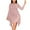 Pink, variant on Women Dress Casual Solid Round Neck Irregular Ruffle Ruched Long Sleeve Dresses Tops on