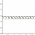 thumbnail image 4 of Sterling Silver 6.4mm Semi-Solid Flat Curb Chain (20 X 6.4) Made In Italy qlfb150-20, 4 of 5