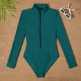 thumbnail image 7 of Women's Long Sleeve Zip Up Swimsuit Training, Sunscreen, Adjustable Straps, Removable Paddings, Sizes S XXL, 7 of 7