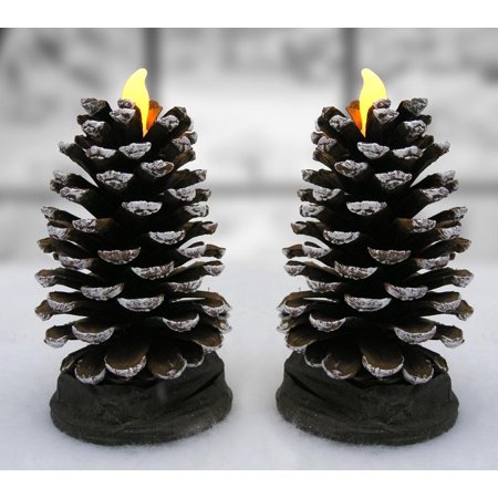 Imperial Pinecone - Pine Cone Candle - Set of 2 Actual Pinecones LED candles