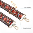 thumbnail image 5 of EthnicStyle Polyester Adjustable Bag Handle 29-52Inch Long 2Inch Wide Retro Floral Woven with Iron Swivel Clasps for Bag Straps Crossbody Purse Straps Replacement Accessories Brown, 5 of 7