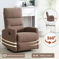 thumbnail image 5 of WGYPRIME 40"H Manual Recliner Chair, Modern Rocker Recliner with Rocker and Swivel, Fabric Accent Chair for Living Room, Bedroom, 5 of 10