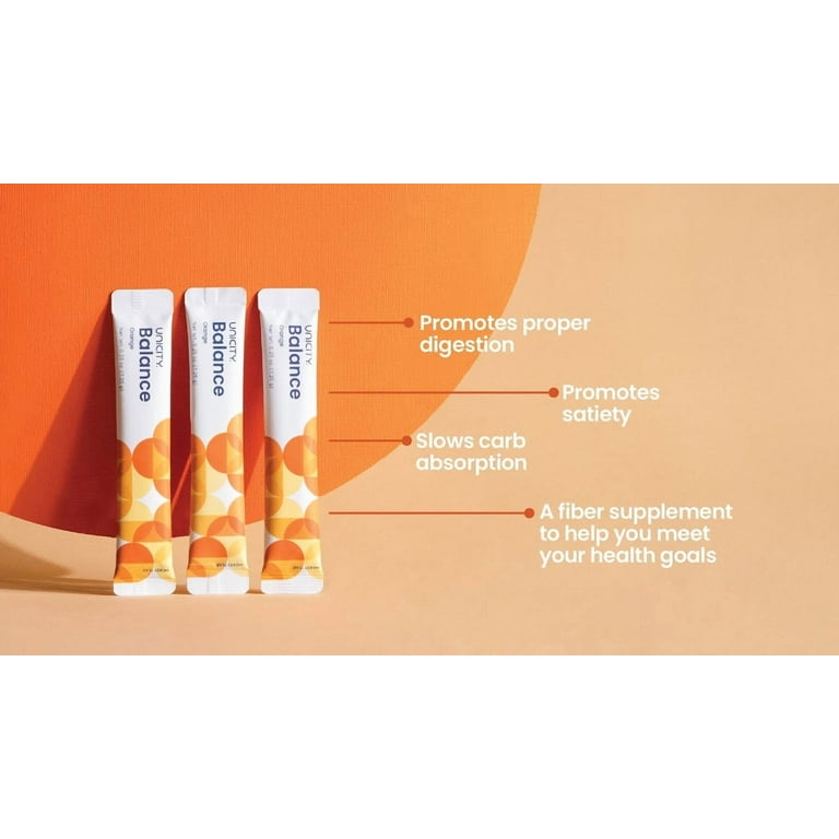 Unicity Balance Orange – 1 Box (30 Packets) | Orange Fiber Drink