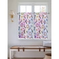 thumbnail image 2 of Pink Purple Hummingbird Bathroom Window Curtain, Spring Watercolor Flowers Leaf Plant Light Filtering Coffee Kitchen Curtains, Bedroom Living Room Curtains 2 Panel 84"x45", 2 of 6