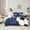 Blue D, variant on Feelyou Initial E Twin Bedding Sets 7-Piece, Football Soccer Cartoon Bedding Comforter Set