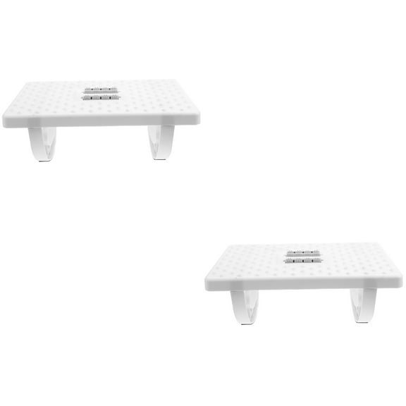 2 Pieces Low Footstool High Chair Footrest under Desk