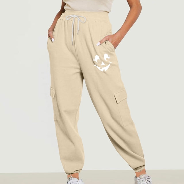 Womens Jogging Pants Casual Sweatpants With Pocket Elastic Waist Pants For Workout Running