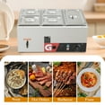 thumbnail image 6 of 6.3QT X 1+ 2.6QT X 4 Commercial Food Warmer - Precise Temp Control, Food-Grade Stainless Steel, Considerate Details, 6 of 7