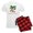 With Red Plaid Pant, variant on CafePress - Tropical Christmas Men's Light Pajamas - Men's Light Loose Fit Cotton Pajama Set