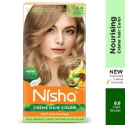 Nisha Creme Hair Color | Permanent Long Lasting Blonde Hair Dye Color Kit | Light Blonde | 5.07 Oz (Pack Of 2)