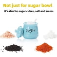 thumbnail image 6 of Ceramic Sugar Bowl with Lid and Spoon 12oz (Turquoise), 6 of 7