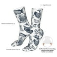 thumbnail image 4 of KLL Chicken And Fish Print Womens Crew Socks Athletic Middle Tube Long Socks Novelty Socks Gifts For Men, 4 of 7