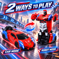 thumbnail image 2 of JoyStone Transforming RC Car for Kids, 2-in-1 Robot and Stunt Car with One-Key Conversion, Remote Control Car with Lights and Spray, Robot Toys Birthday Gifts for Boys Girls, 2 of 10