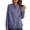 Purple, variant on Women's Loose Fit Long Sleeve Shirts Double Button down Blouse Tops with Design in Lightweight Breathable Linen Blend Fabric for Spring and Summer Seasons Purple M
