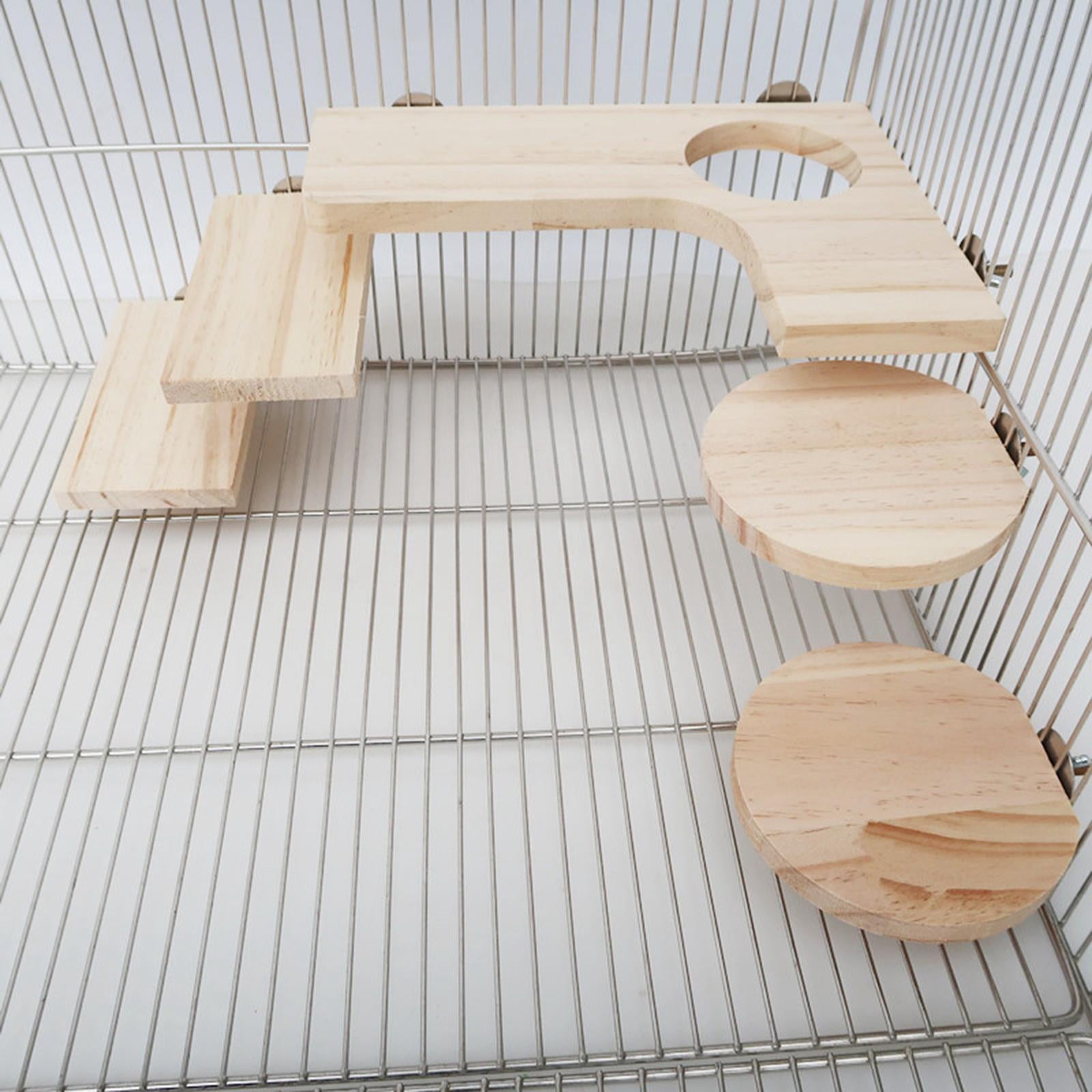 YWMJZEU 5Pcs Hamster Cage Set Pet Cage Playground Wood Pet Cage for Parrot Small Animals