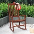 thumbnail image 3 of Cambridge Casual  Alston Wood Outdoor Rocking Chair Brown, 3 of 5