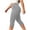 *Gray, variant on VBVC Women's Stretch Side Slit Capri Pants , High Waisted Cropped Pants For Women , Ladies' Summer Yoga Trousers with Pockets, Black , L-5XL