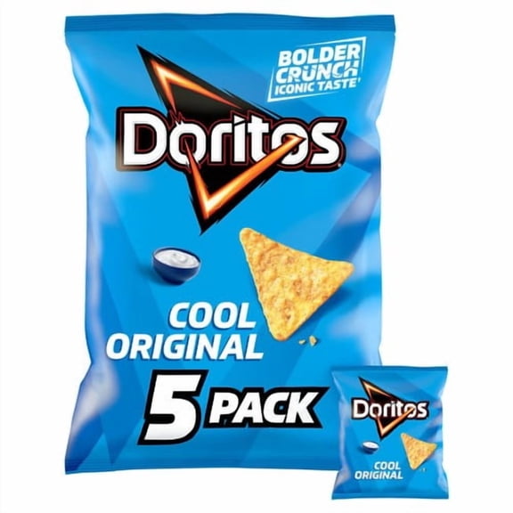 Doritos Cool Original Tortilla Chips Multipack Crisps 5 x 30g, British Import (Pack of 3)
