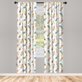 thumbnail image 3 of Ambesonne Surfboard Curtains, Boards and ABC Letters, Pair of 28"x63", Multicolor, 3 of 5