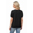 thumbnail image 5 of WIHOLL Short Sleeve Sweater for Women Round Neck Knit Work Tops Beach Fashion Vacation Clothes Summer Outfits 2026 Black Tops, 5 of 8