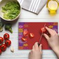 thumbnail image 4 of Valentine's Day Cutting Board, Auspicious Pattern from Culture with Different Chinese Bellflower Borders, Decorative Tempered Glass Cutting and Serving Board, Small Size, Multicolor, by Ambesonne, 4 of 5