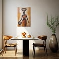 thumbnail image 5 of ZHONGYUTONG African American Wall Art Black Women Canvas Tribal Pictures Wall Decor Abstract Africa Girl Painting for Home Decor Framed (12.00" x 18.00"), 5 of 5