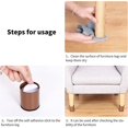 thumbnail image 4 of Ensemble de 4 Rehausseurs de Pieds de Lit en Acier au Carbone Marron, Rehausseurs de Meubles Ajoutant une Hauteur de 5cm, Rehausseurs de Table, Chaise Ou Canapé, Gain de Place pour Bureau et Literie, 4 of 5