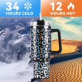thumbnail image 6 of 40 oz tumbler with handle and straw,insulated tumbler with a Lid and straw stainless steel travel iced coffee Mug Vacuum cup leak proof tumbler water bottle with handle (Mint Leopard), 6 of 6