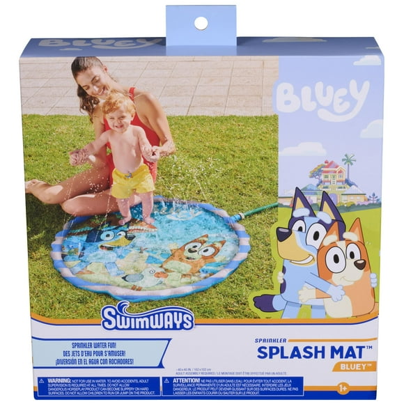 Splash Mat SwimWays Bluey Kids Splash Pad y juguetes para actividades al aire libre