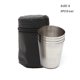 thumbnail image 5 of Greeniant Juego de 4 tazas de acero inoxidable para exteriores Mini con bolsa de cuero cubierta Estufas de camping S, 5 of 6