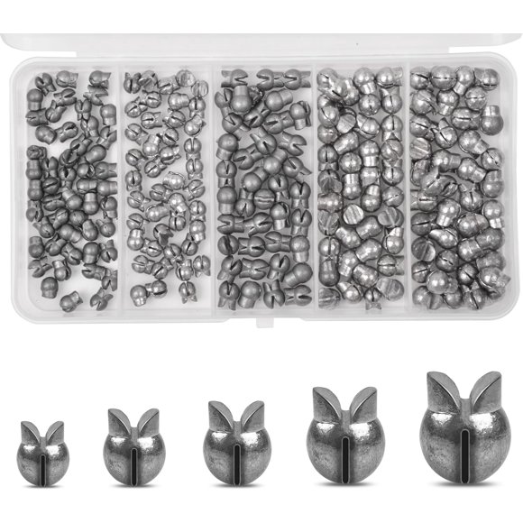 shiyou-Split Shot Fishing Weights Sinker Kit, 180/210pcs Removable Split Shot Weight Sinker Fishing Egg Weight Fishing Line Weight Fishing Sinker and Weight Clip On Weights