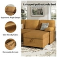 thumbnail image 4 of COPIAE 80 inch Convertible Sectional Sofa, L-Shaped Sofa Sleeper with Reversible Chaise,Couch Bed with Storage,Removable Armrest,Modern Pull Out Bed for Living Room Bedroom,Corduroy Ginger Yellow, 4 of 14