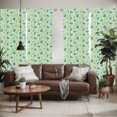 thumbnail image 2 of Ambesonne Birds Window Curtains, Pears with Small Sparrows, Each 28" W x 84" L, Green Pale Blue, 2 of 4