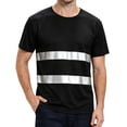thumbnail image 2 of Domuza Unisex Hi‑Vis Safety Short Sleeve T‑Shirt, Class 3 High Visibility Work Shirt with Reflective Strips, Quick‑Dry Mesh Fabric, Protective Workwear, 2 of 8
